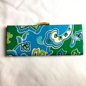Like New Banana Republic Paisley & Bamboo Clutch
